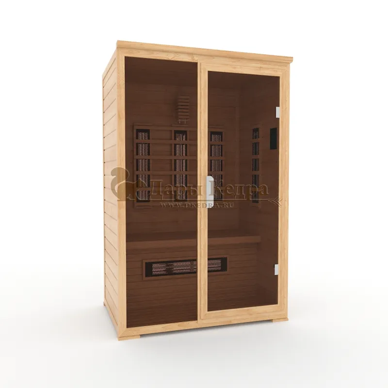 Двухместная инфракрасная сауна кабина из кедра с керамическими излучателями