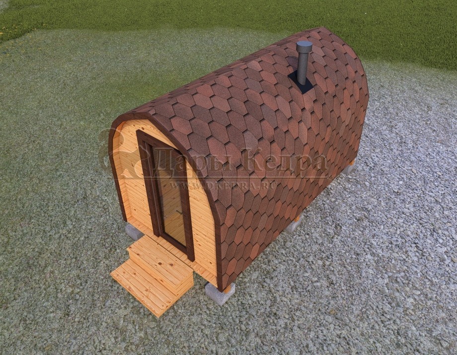 Баня «Викинг» из кедра 4х2,2 метра
